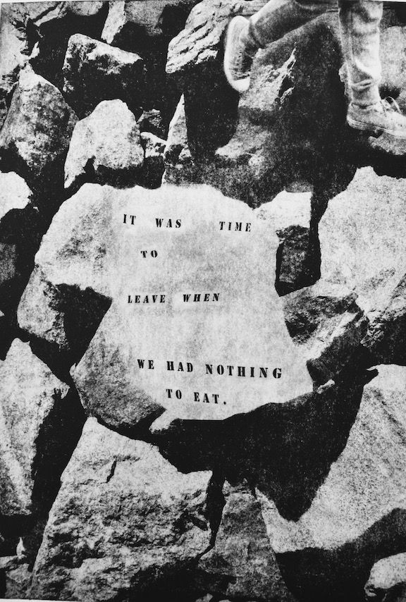 Text on rock